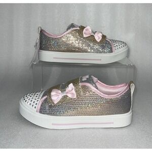 S Sport By Skechers Lexie Sneakers Light Up Adjustable Straps Girls Size 2 NEW